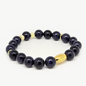 Blue goldstone bracelet detail photo by Mika, Tbilisi