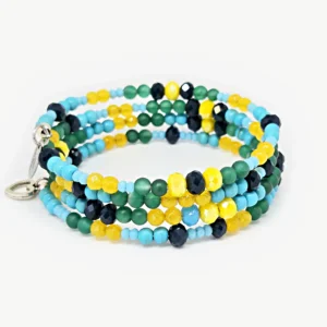 Turquoise nephrite and agate spiral bracelet detail photo by Mika, Tbilisi