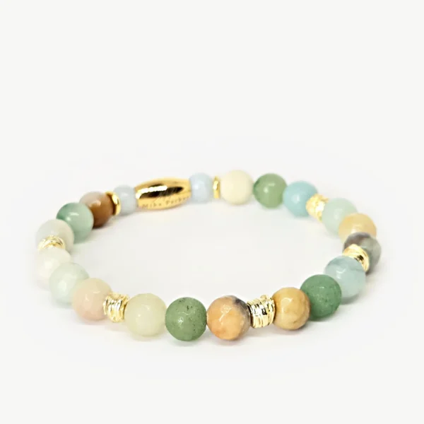 Amazonite & Aventurine — handmade gemstone bracelet by Mika, Tbilisi