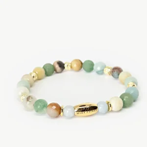 Amazonite & Aventurine — handmade gemstone bracelet by Mika, Tbilisi