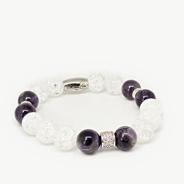 Amethyst & Rock Crystal Bracelet