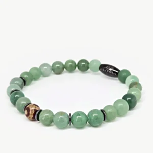Aventurine with Tiger Eye — handmade gemstone bracelet by Mika, Tbilisi