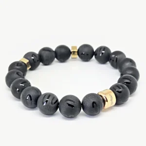 Black Matte Onyx — Men's Natural Stone Bracelet, Mika Parker