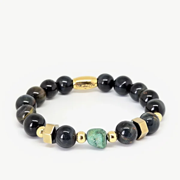 Black Tiger Eye, Green Agate