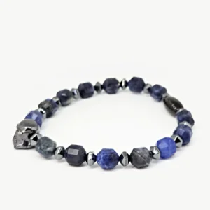Blue Sodalite — handmade gemstone bracelet by Mika, Tbilisi