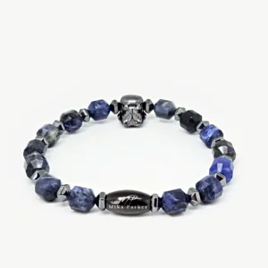 Blue Sodalite — handmade gemstone bracelet by Mika, Tbilisi