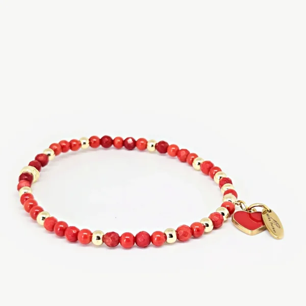Coral — Women's Natural Stone Bracelet, Mika Parker