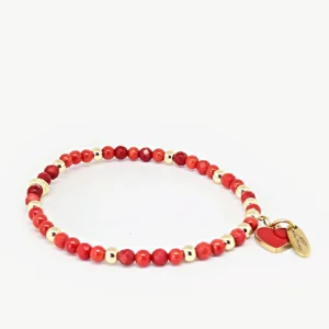 Coral — Women's Natural Stone Bracelet, Mika Parker