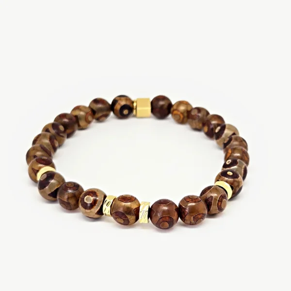 Tibetan Dzi Eye — Men's Natural Stone Bracelet, Mika Parker