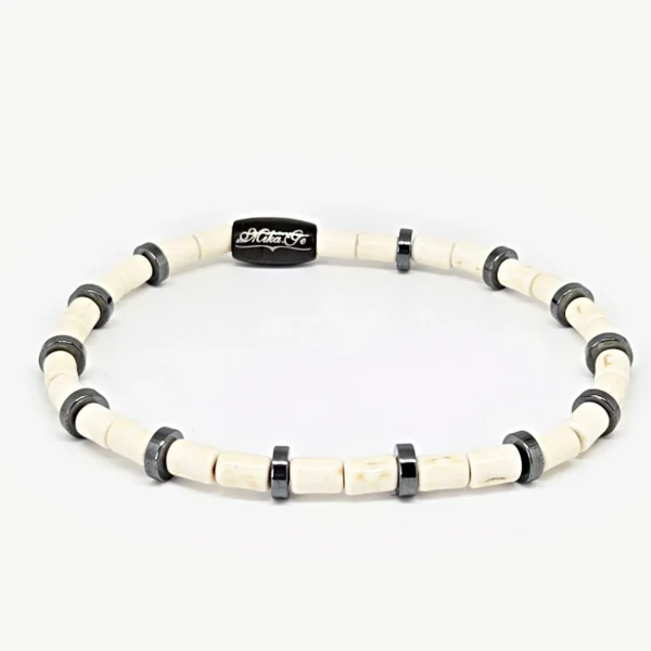 Imitation Turquoise Black — Men's Handmade Bracelet, Mika Parker