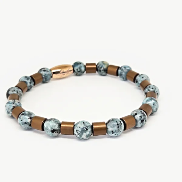 Jasper, Brown Hematite — Men's Natural Stone Bracelet, Mika Parker