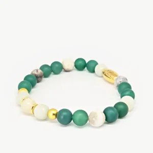 Jasper & Green Agate — handmade gemstone bracelet by Mika, Tbilisi