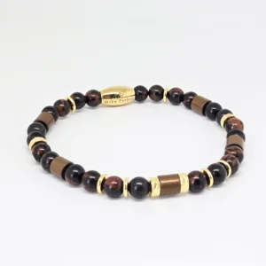 Jasper & Hematite Gold-Tone