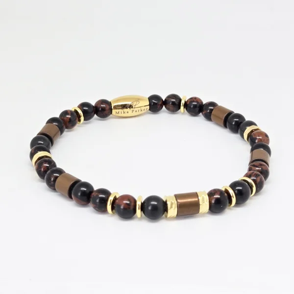 Jasper & Hematite Gold-Tone