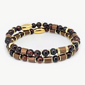 Jasper & Hematite — Natural Stone Bracelet Set, Mika Parker