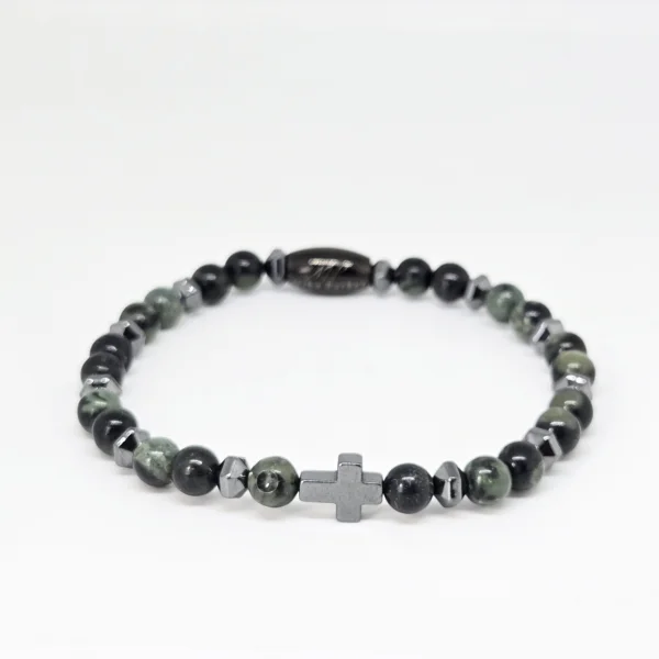 Kambaba Jasper Hematite Cross