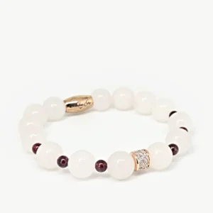 Pink Quartz — handmade gemstone bracelet by Mika, Tbilisi