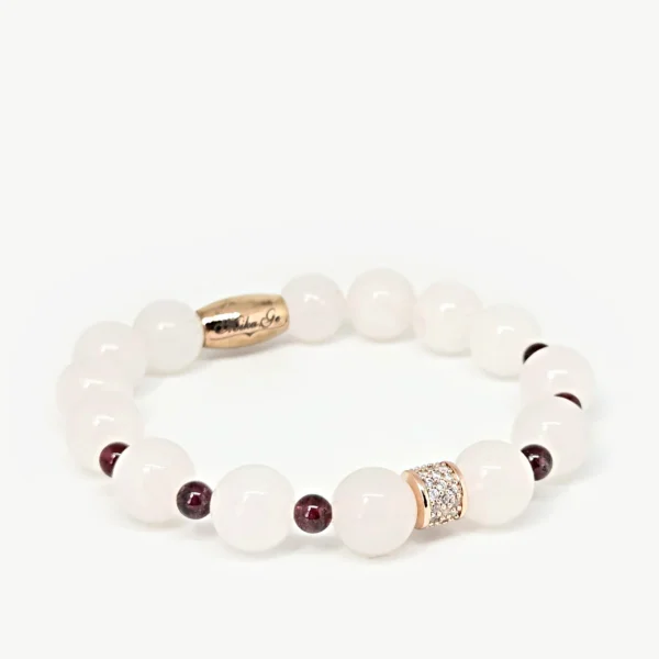 Pink Quartz — handmade gemstone bracelet by Mika, Tbilisi