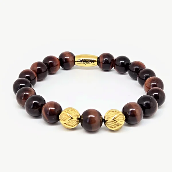 Red Tiger Eye — handmade gemstone bracelet by Mika, Tbilisi