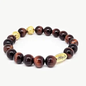 Red Tiger Eye — handmade gemstone bracelet by Mika, Tbilisi