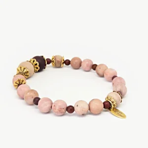 Rhodochrosite, Jasper — Women's Natural Stone Bracelet, Mika Parker
