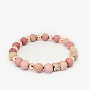 Rhodochrosite — Women's Natural Stone Bracelet, Mika Parker