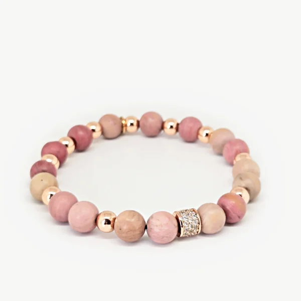 Rhodochrosite — Women's Natural Stone Bracelet, Mika Parker