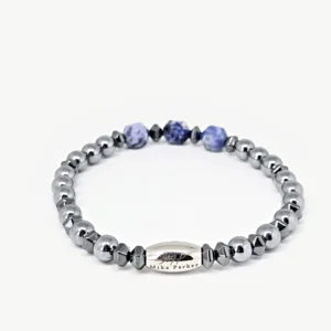 Terahertz, Blue Sodalite — handmade gemstone bracelet by Mika, Tbilisi