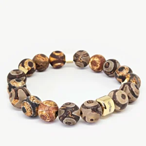 Tibetan Dzi Eye — Men's Natural Stone Bracelet, Mika Parker
