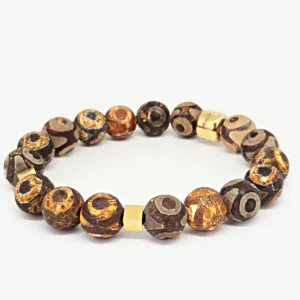 Tibetan Dzi Eye — Men's Natural Stone Bracelet, Mika Parker