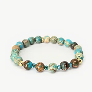 Volcanic Regolith — handmade gemstone bracelet by Mika, Tbilisi