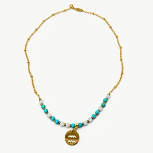 Aquarius — Zodiac Necklace with Natural Stones, Mika Parker