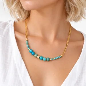 Blue Regolite — Natural Stone Necklace, Mika Parker