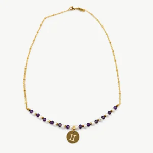 Gemini — Zodiac Necklace with Natural Stones, Mika Parker