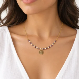 Gemini — Zodiac Necklace with Natural Stones, Mika Parker