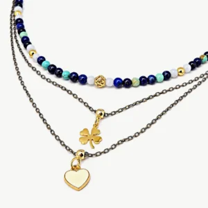 Leaf & Heart — Natural Stone Necklace, Mika Parker