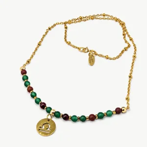 Libra — Zodiac Necklace with Natural Stones, Mika Parker