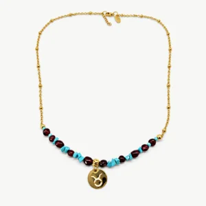 Taurus — Zodiac Necklace with Natural Stones, Mika Parker
